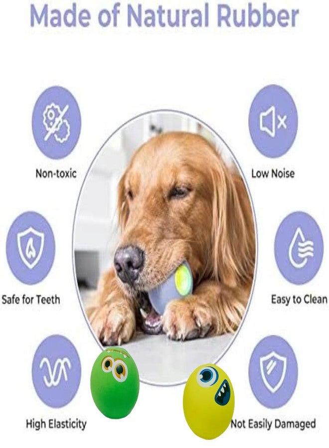 Pet Believe كرات بيت بيليف المطاطية الطبيعية عالية الارتداد للكلاب (عبوة من قطعتين، سموثي عالي الارتداد) (60 مم) كرة لعبة للكلاب تصدر صوتاً على شكل وجه وحش - Image 5